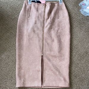 Suede skirt